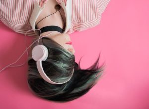 girl listening to music